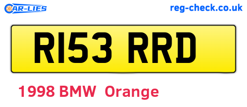 R153RRD are the vehicle registration plates.
