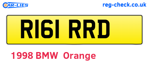 R161RRD are the vehicle registration plates.