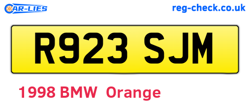 R923SJM are the vehicle registration plates.