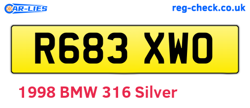 R683XWO are the vehicle registration plates.