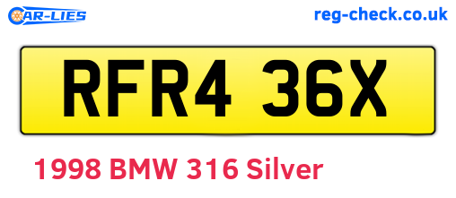 RFR436X are the vehicle registration plates.