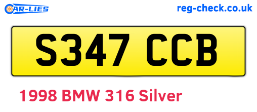 S347CCB are the vehicle registration plates.