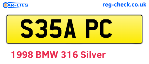 S35APC are the vehicle registration plates.