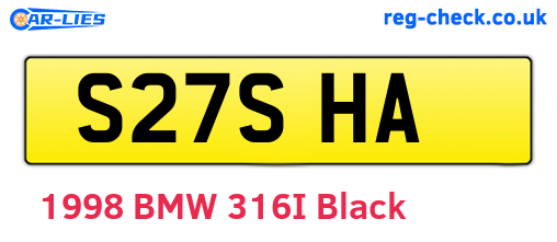 S27SHA are the vehicle registration plates.