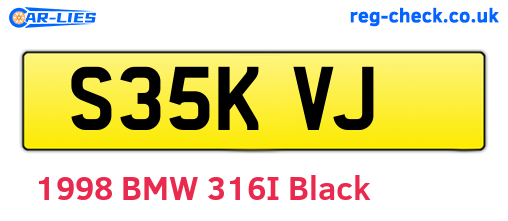 S35KVJ are the vehicle registration plates.