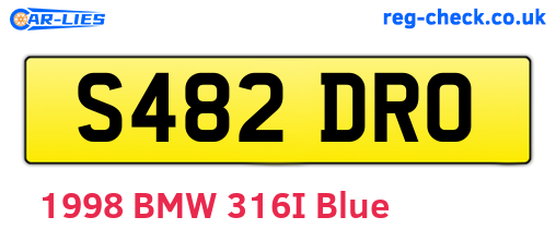 S482DRO are the vehicle registration plates.