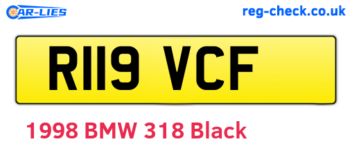 R119VCF are the vehicle registration plates.