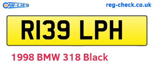 R139LPH are the vehicle registration plates.
