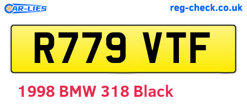 R779VTF are the vehicle registration plates.