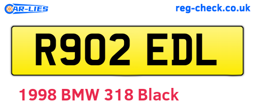 R902EDL are the vehicle registration plates.