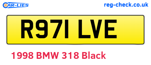 R971LVE are the vehicle registration plates.
