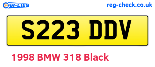 S223DDV are the vehicle registration plates.