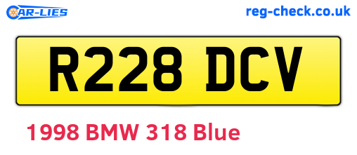 R228DCV are the vehicle registration plates.
