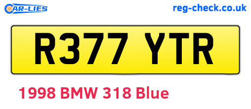 R377YTR are the vehicle registration plates.