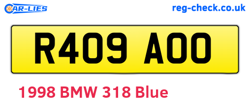 R409AOO are the vehicle registration plates.