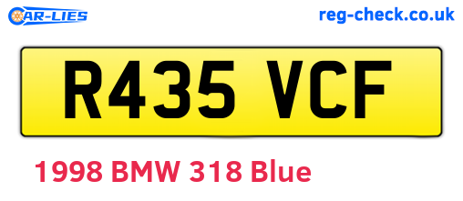 R435VCF are the vehicle registration plates.