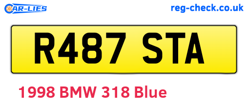 R487STA are the vehicle registration plates.