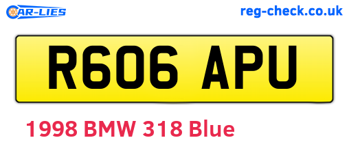 R606APU are the vehicle registration plates.