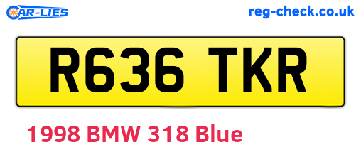 R636TKR are the vehicle registration plates.