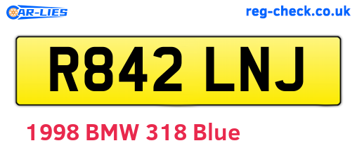 R842LNJ are the vehicle registration plates.