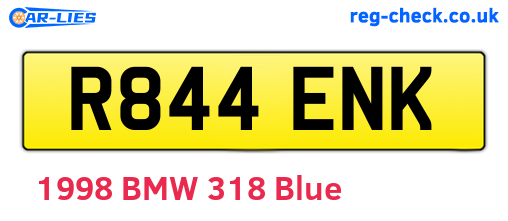 R844ENK are the vehicle registration plates.