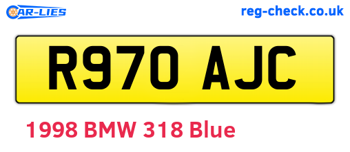 R970AJC are the vehicle registration plates.