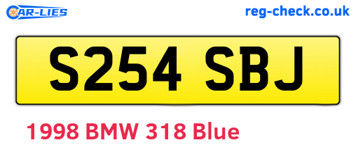 S254SBJ are the vehicle registration plates.