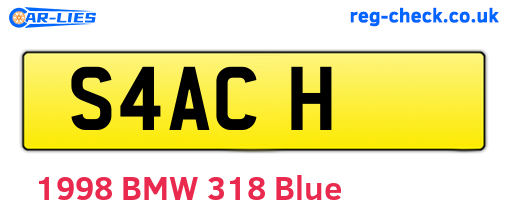 S4ACH are the vehicle registration plates.