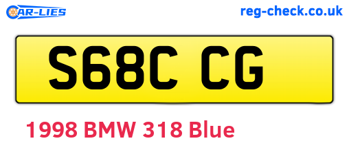 S68CCG are the vehicle registration plates.