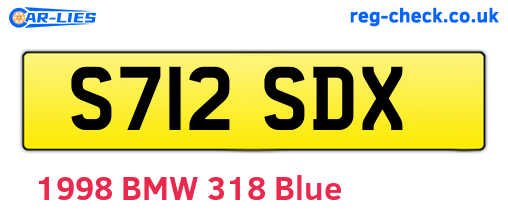 S712SDX are the vehicle registration plates.
