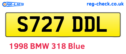 S727DDL are the vehicle registration plates.