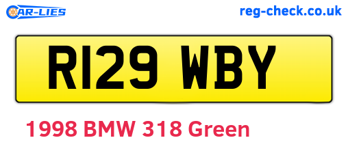 R129WBY are the vehicle registration plates.