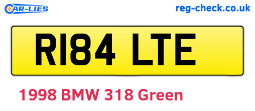 R184LTE are the vehicle registration plates.