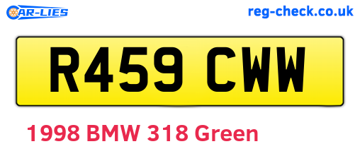 R459CWW are the vehicle registration plates.