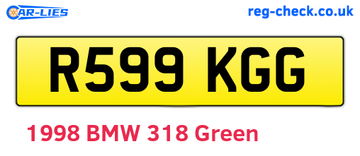 R599KGG are the vehicle registration plates.