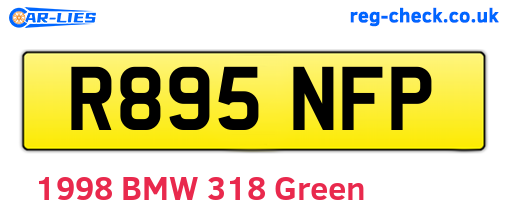 R895NFP are the vehicle registration plates.