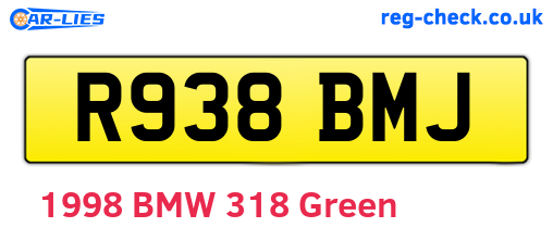 R938BMJ are the vehicle registration plates.