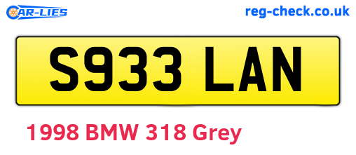 S933LAN are the vehicle registration plates.