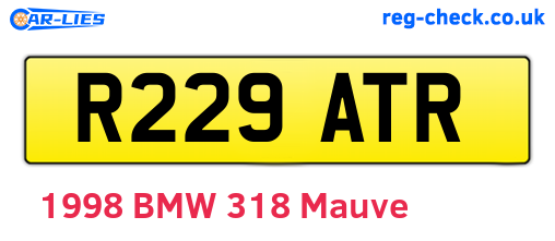 R229ATR are the vehicle registration plates.