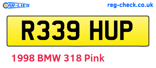 R339HUP are the vehicle registration plates.