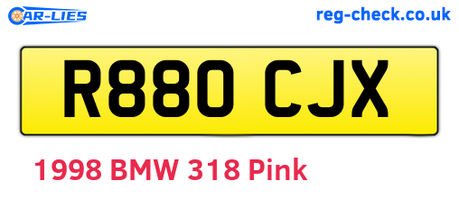 R880CJX are the vehicle registration plates.