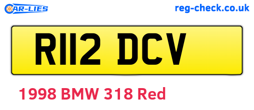 R112DCV are the vehicle registration plates.