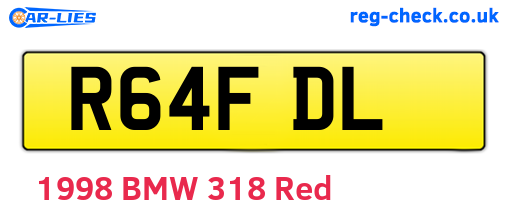 R64FDL are the vehicle registration plates.