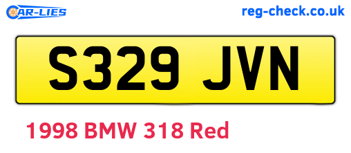 S329JVN are the vehicle registration plates.
