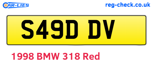 S49DDV are the vehicle registration plates.