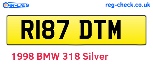 R187DTM are the vehicle registration plates.