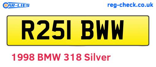 R251BWW are the vehicle registration plates.