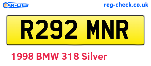 R292MNR are the vehicle registration plates.