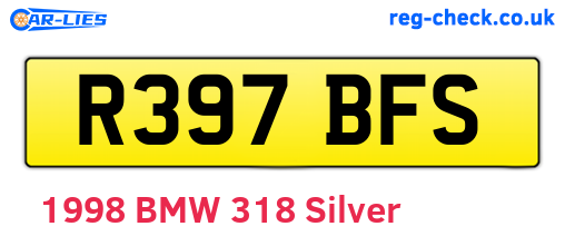 R397BFS are the vehicle registration plates.