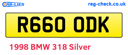 R660ODK are the vehicle registration plates.
